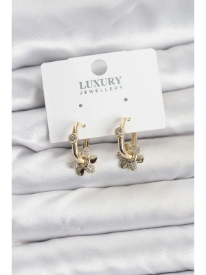 ® Zirkon Taşlı Pirinç Kadın Göçmen Küpesi