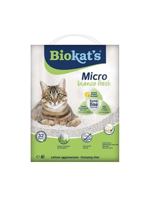 Biokats Micro Fresh Bahar Kokulu Topaklanan Doğal Kedi Kumu 1 Adet 6 Lt
