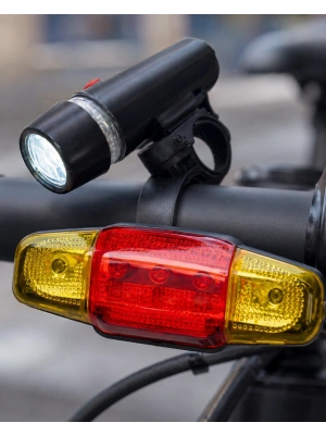 Bisiklet Emniyet Işığı Seti Güçlü LED Ön Far Arka Stop Lambası