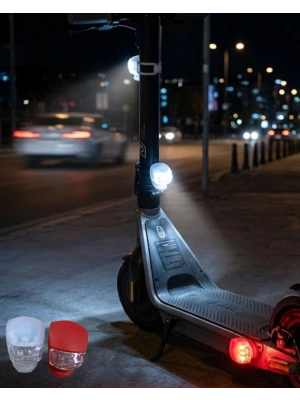 Bisiklet Emniyet Lambası 2li Set Güçlü LED Çakar Işık