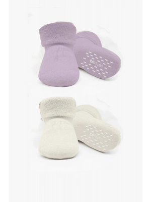 Bi̇style 2li Havlu Soket Kaymaz Basic Gi̇rl 10507 Lila