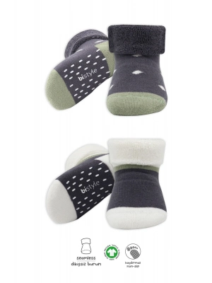 Bi̇style 2li Havlu Soket Kaymaz Point Boy 10506 Antrasit