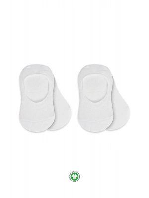 Bistyle 2Li Penye Babet Silikonlu Basic Çorap 30104 Beyaz Beyaz