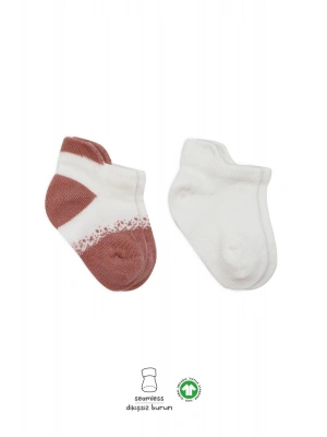 Bistyle 2Li Penye Sneakers Çorap BS20105 Ekru Pudra