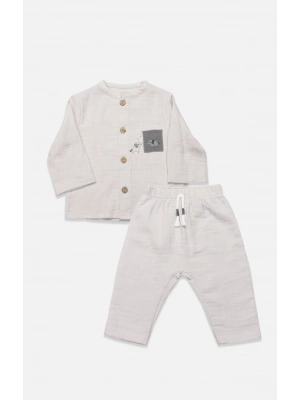 Bistyle 2li Takım Müslin Star Elephant 14143 Gri