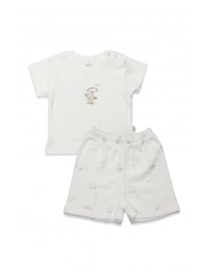 Bistyle 2li Takım Şortlu My Favorite Zoo 14150 Ekru