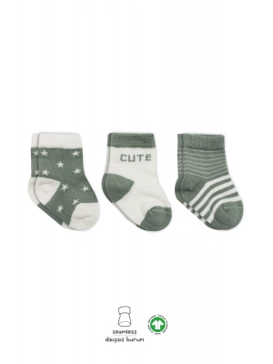 Bistyle 3Lü Penye Cute Stars Soket Çorap BS10115 Nil