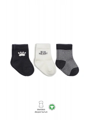 Bistyle 3Lü Penye Soket Çorap BS10110 Antrasit