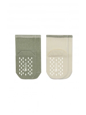 Bistyle Çemberli Basic Penye Kaymaz Soket Çorap 2li 10146 Nil