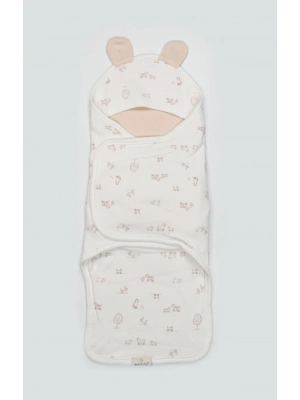 Bistyle Curly Lamb Bel Destekli Kundak 75111 Bej Mavi Ekru