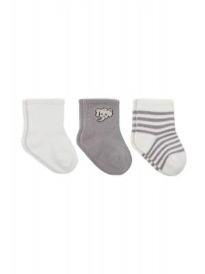 Bistyle Elephant Boy 3lü Penye Soket Çorap 10135 Ekru