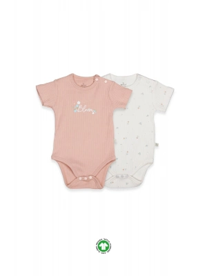 Bistyle Flying Bloom White Yarım Kol 2Li Body 17118 Ekru Gül Kurusu