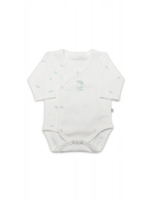 Bi̇style Kruvaze Body Uzun Kol Hello World 17109 Mint