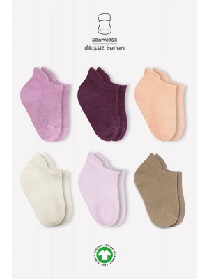 Bistyle Mix Penye Sneakers Çorap 6Lı BS20101M Gül Kurusu