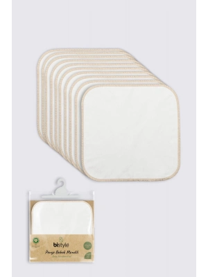 Bistyle Organik 20x20 10Lu Penye Mendil 90102 Ekru