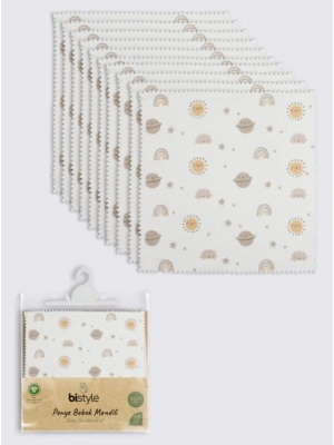 Bistyle Planet 20x20 10Lu Penye Mendil 90164 Ekru