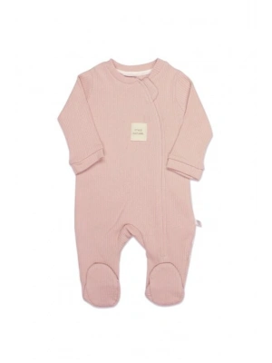 Bistyle Style Natural Fermuarlı Bebe Tulum 15115 Pembe