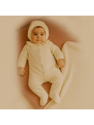 Bistyle Yenidoğan Tulum Battaniye Prıncess 13115 Ekru