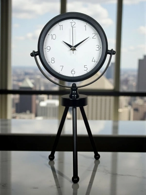 ® Black Classic Dekoratif Üç Ayaklı Masa Saati