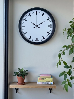 ® Black & White Baseline 40 Cm Metal Duvar Saati