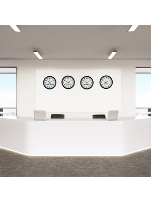 BlackLine 4’lü 36 cm Dünya Saati Seti