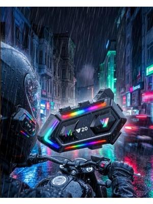 Bluetooth 5.3 Motosiklet Kask Intercom Kulaklık 1000 Metre IPX6 Su Geçirmez