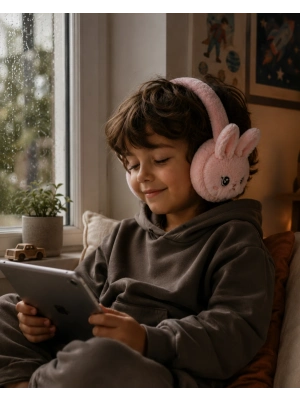 Bluetooth 5.3 Peluş Kulaklık Kablosuz Mikrofonlu TF Kart Girişli Model