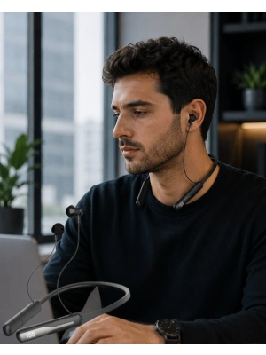 Bluetooth 5.4 Boyun Askılı Kulaklık Manyetik Kulaklıklı Type C Şarjlı