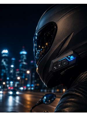 Bluetooth Motosiklet Kask Kulaklığı Mikrofonlu Kablosuz Sürüş Intercomu