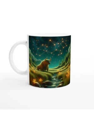 Boğa Burcu Baskılı Kahve Kupası - Astral Denizaltı Dünyası Vs2