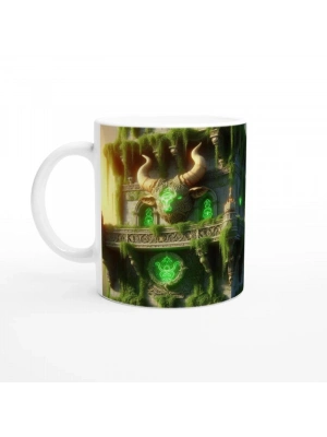 Boğa Burcu Baskılı Kahve Kupası - Burçlar Krallığı Şatosu Vs1