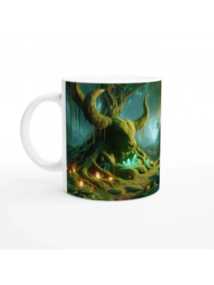 Boğa Burcu Baskılı Kahve Kupası - Elementsel Doğa Krallığı Temalı Vs2