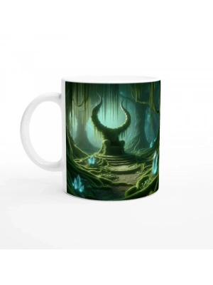 Boğa Burcu Baskılı Kahve Kupası - Elementsel Doğa Krallığı Temalı Vs3