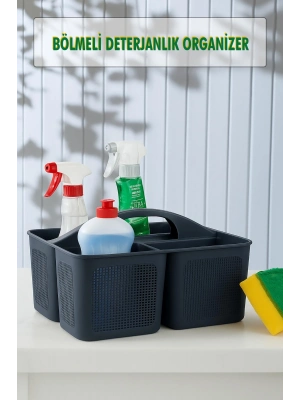 Bölmeli Deterjanlık Organizer Füme