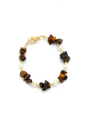 Boncuk Bileklik - Kahverengi