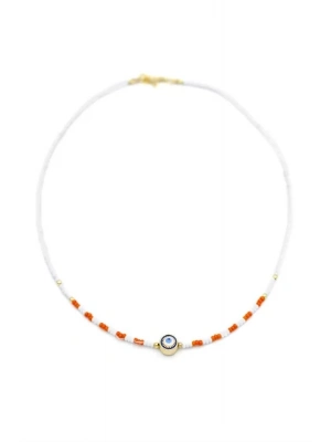 Boncuk Göz Kolye - Beyaz