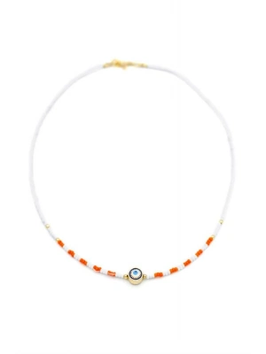 Boncuk Göz Kolye - Beyaz