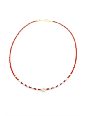 Boncuk Göz Kolye - Bordo