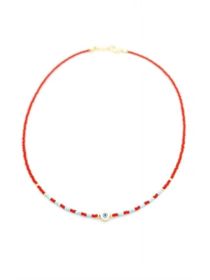 Boncuk Göz Kolye - Bordo