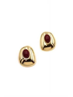 Boncuklu Otantik Küpe - Kırmızı