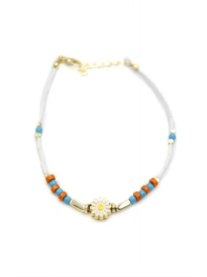 Boncuklu Papatya Halhal - Altın