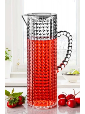 Boncuklu Şeffaf Sürahi 1,5 Lt Royaleks-82939