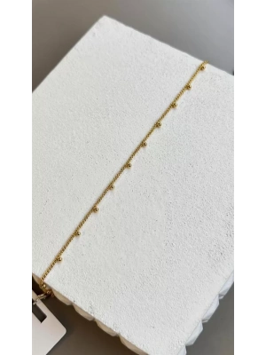 Boncuklu Yıldız Bileklik - Altın