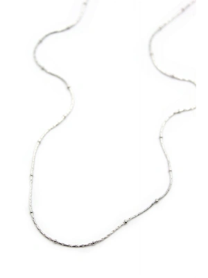 Boncuklu Zincir Kolye - Gümüş