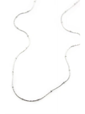 Boncuklu Zincir Kolye - Gümüş