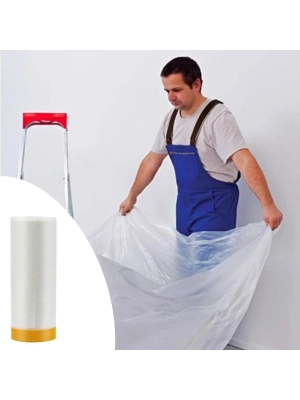 ®   Boya Badana Eşya Koruma Hışır Örtüsü 280cm x 15 mt  Yapışkanlı Hışır Örtü