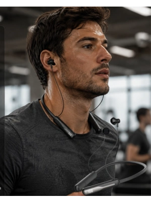 Boyun Askılı Bluetooth Kulaklık Extra Bass ve Ses Değiştirme Modlu