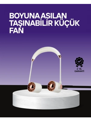 Boyun Askılı Katlanabilir Fan 1000 mAh USB Şarjlı Taşınabilir