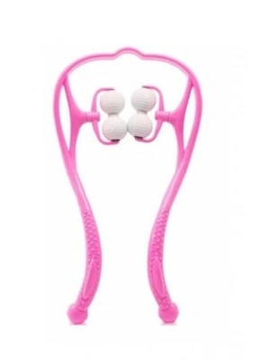 Boyun Bacak Ayak Bel Masaj Aleti Çok Fonksiyonlu Manuel 4 Tekerlekli - Pembe