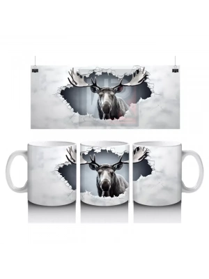 Bulutların Üzerinde Geyik Figürü – Baskılı Kupa